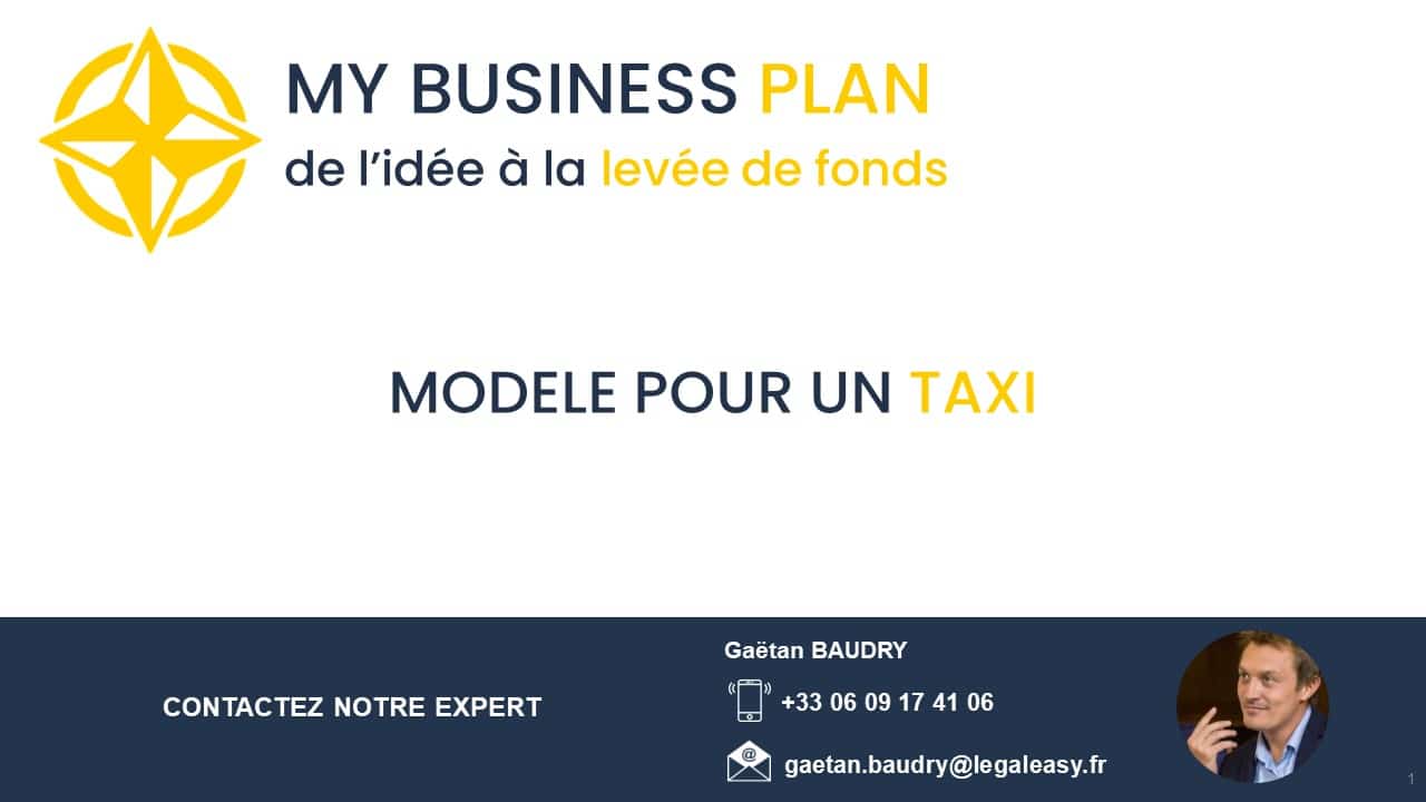 Modèle de business plan pour un taxi