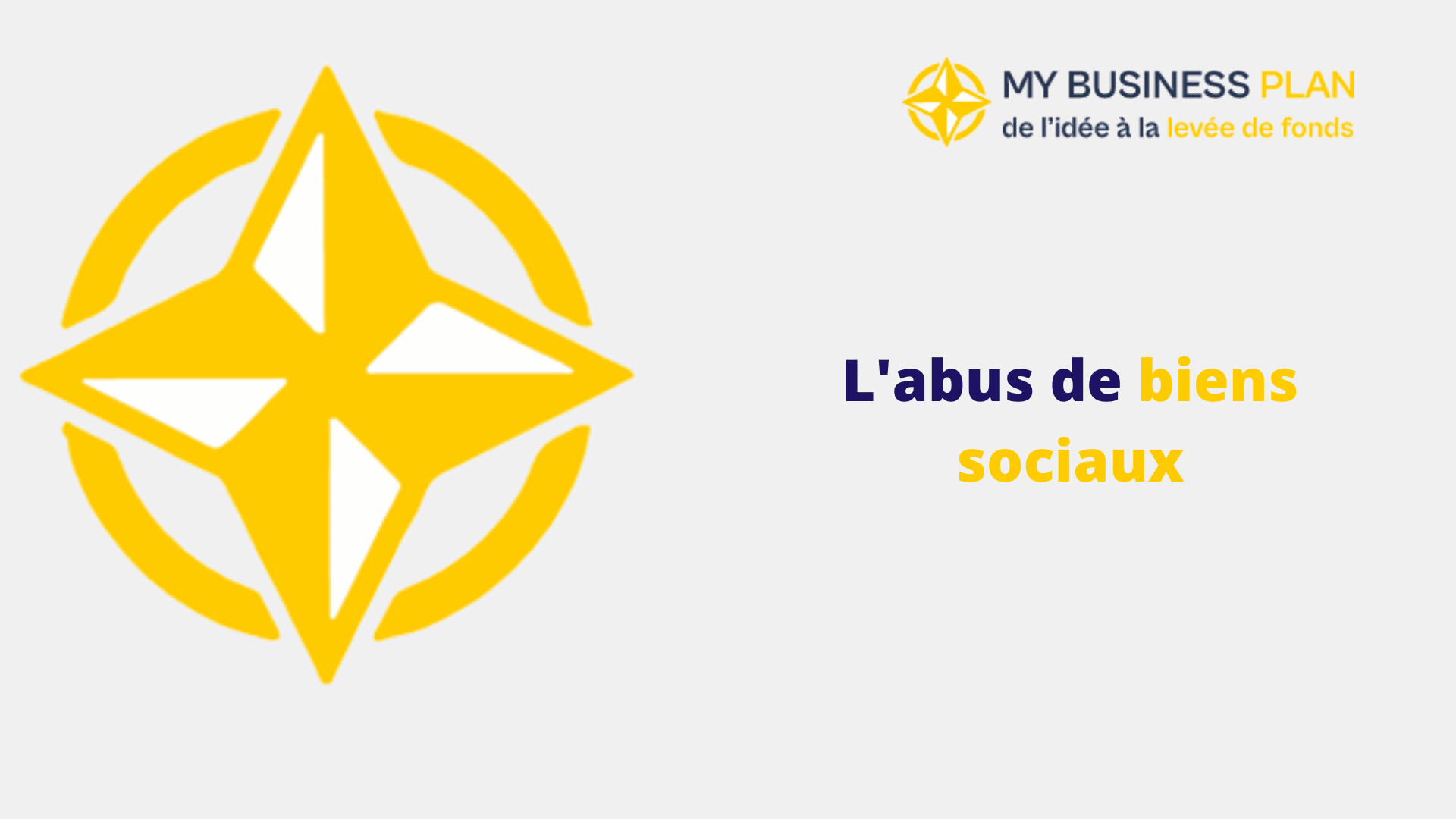 L'abus de biens sociaux L'abus de biens sociaux