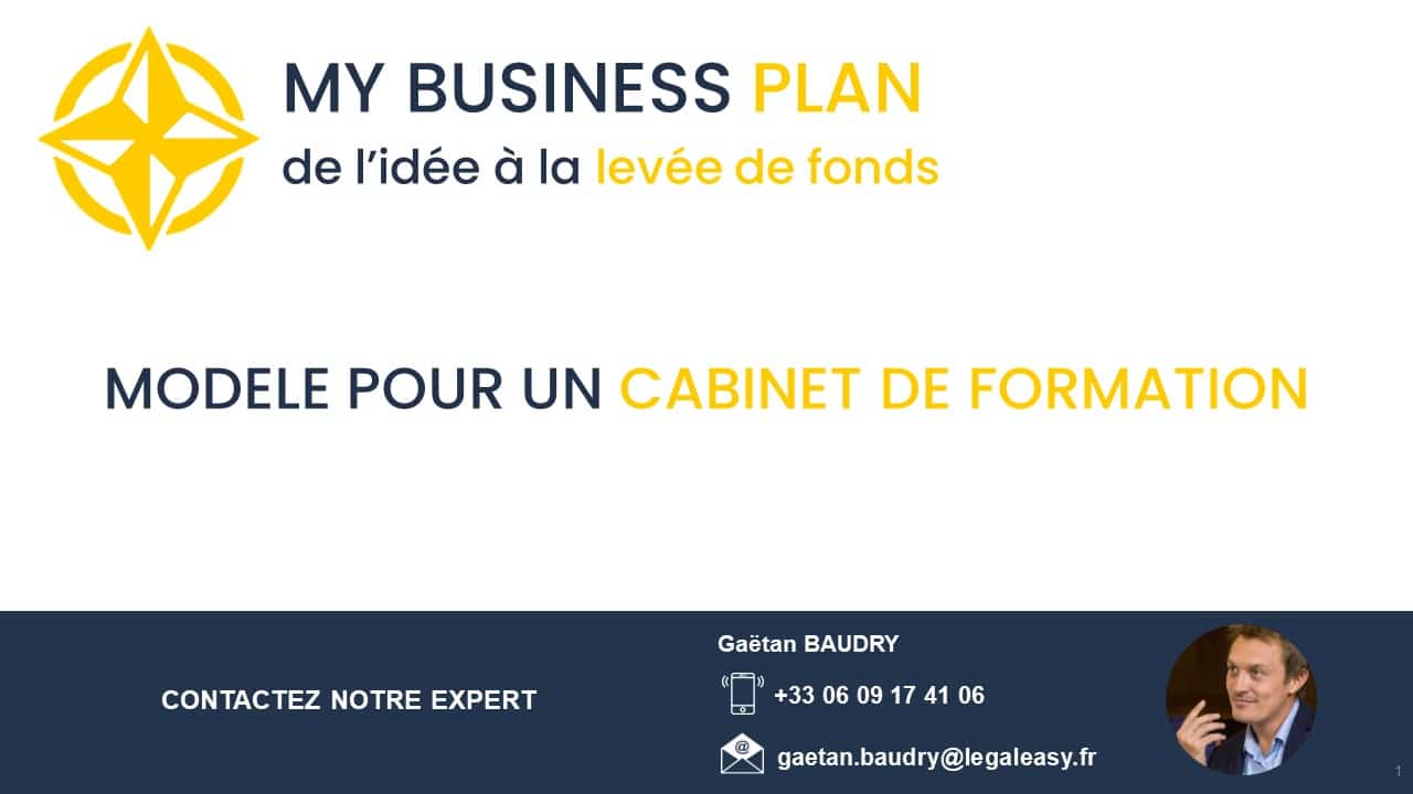 business plan cabinet de formation pdf