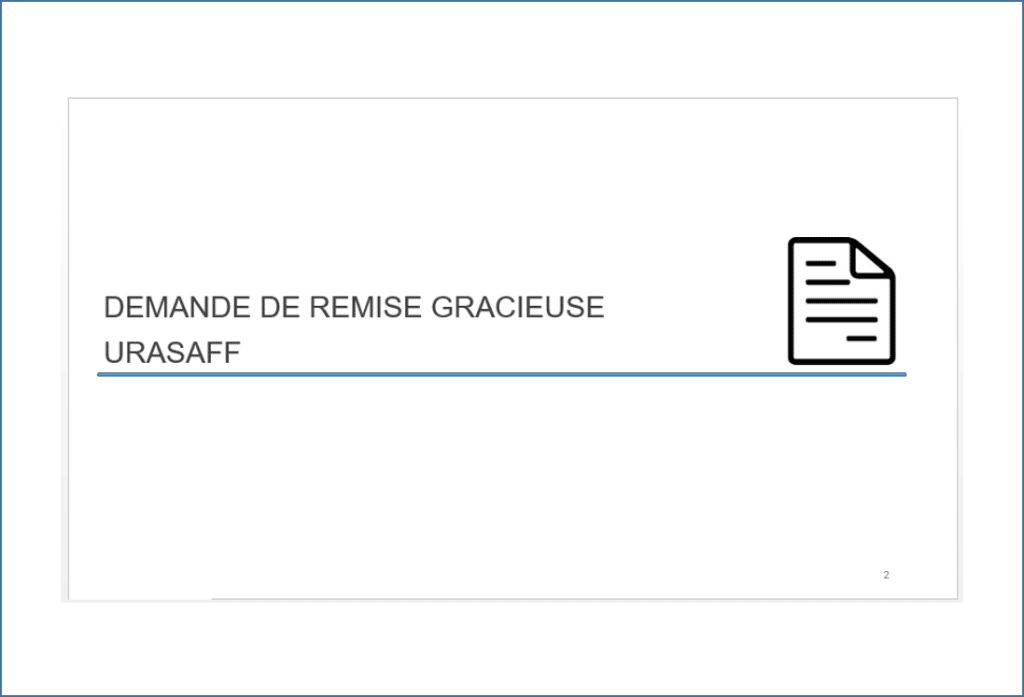 Lettre demande de remise gracieuse URSSAF